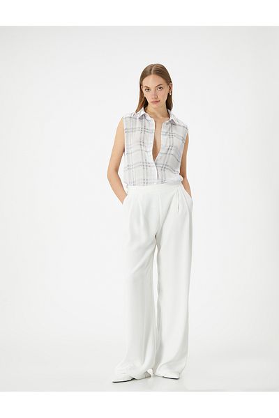 Koton New Season Sleeveless Shirt Buttoned Classic Collar Standard Cut