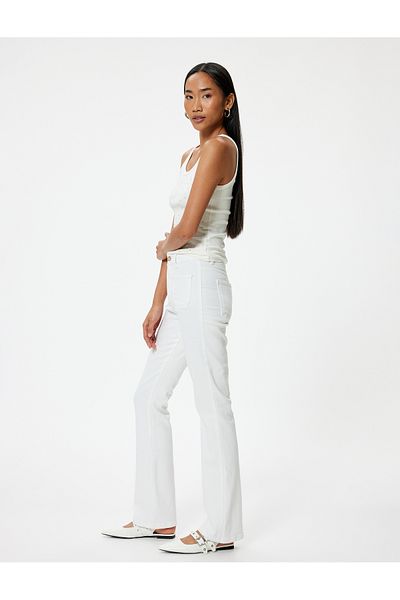 Koton New Season Koton X Melis Ağazat - Spanish Leg Pocket Jeans
