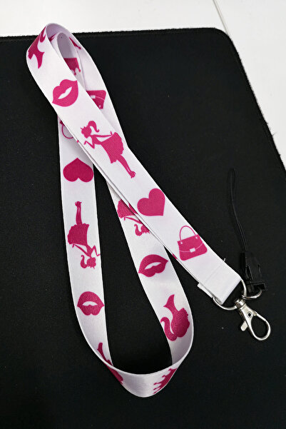 Apptakı Kadın Desen Yaka Kartı Aksesuar Boyun İpi Boyun Aski İpi Telefon Askı...