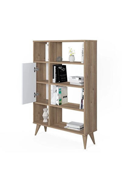 Ruum Store By Doğtaş Soho Geniş Kitaplık Kapaklı Meşe Opak Beyaz