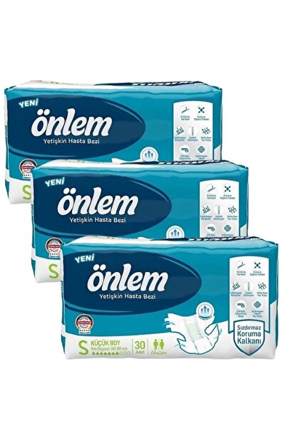 ÖNLEM حفاضات للمريض بحزام خصر صديق للبيئة مقاس صغير مقاس S 30 قطعة × 3 قطع
