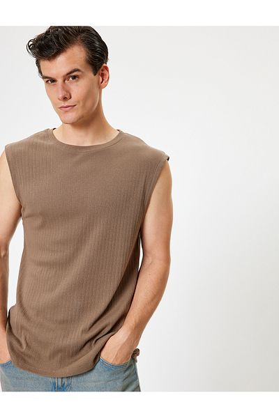 Koton New Season Sleeveless T-Shirt Basic Crew Neck Cotton