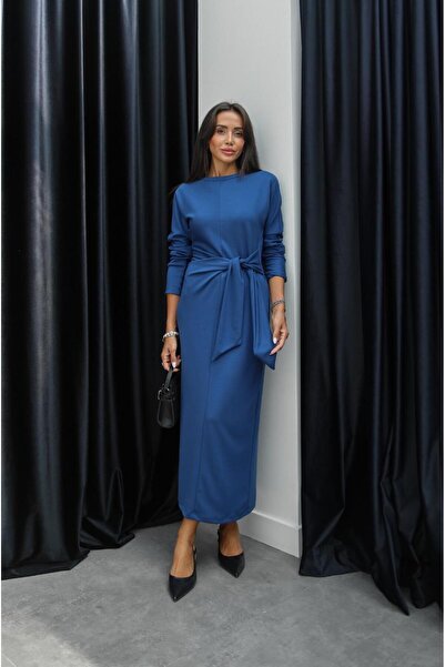 Havoş فستان برباط منقوش بنجمة زرقاء