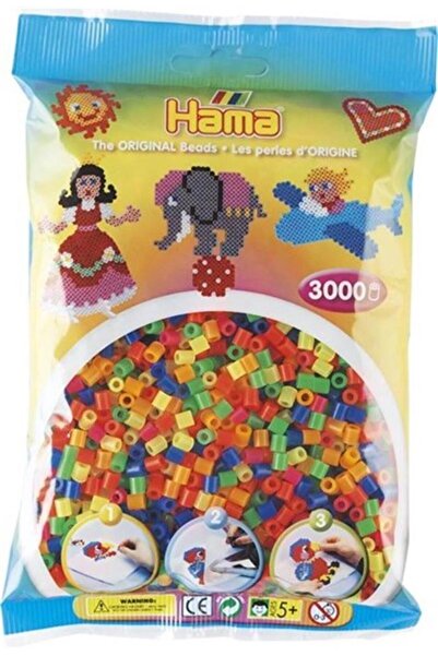 Hama 3,000 Midi Beads - Neon Colors