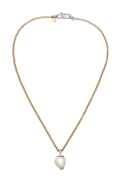 ELLI Necklace Premium Necklace Ladies Pendant Shell Beads 925 Sterling Silver Gold-plated Beach Gold