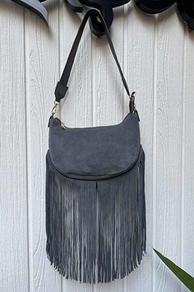 Eswomes حقيبة جلد سويدي مدخنة