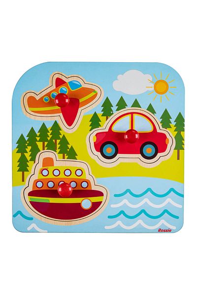 Rossie First Wooden Puzzle - Vehicles