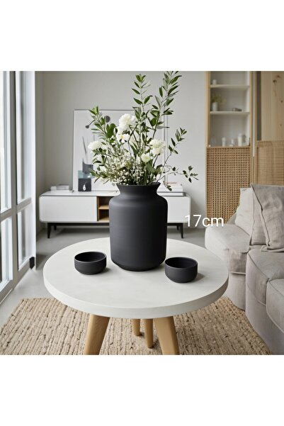 Lui Tasarım مزهرية سيراميك على الطراز البوهيمي على الطراز الاسكندنافي باللون ...