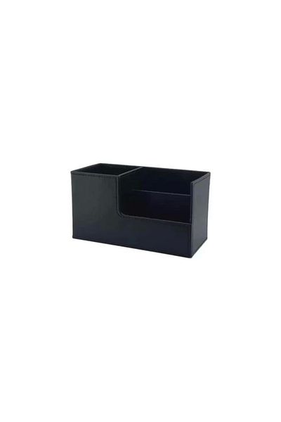 inn design Черен кожен органайзер Beyoğlu - 11x20x9,5 см поставка за молив Dd-1210