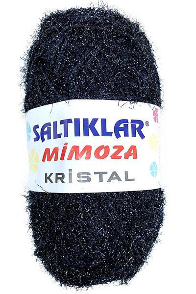 STUMBANNG 1 Piece Mimosa Crystal Glittering Shawl Booties Vest Thread Black