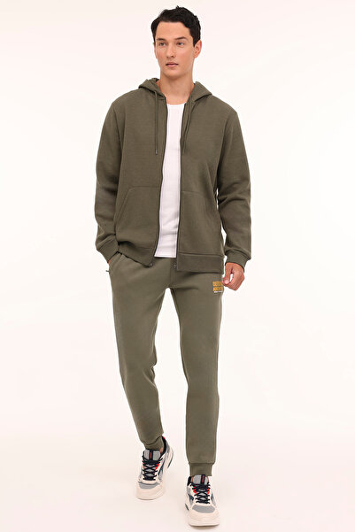 Kinetix MR RJN387 FZ HD 4PR Haki Erkek Eşofman Üstü