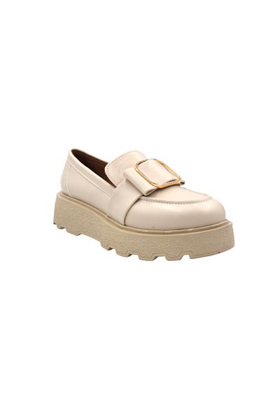 Park Moda Μπεζ Γυναικείο Loafer - Παπούτσια Casual με ελαφριά σόλα Poly