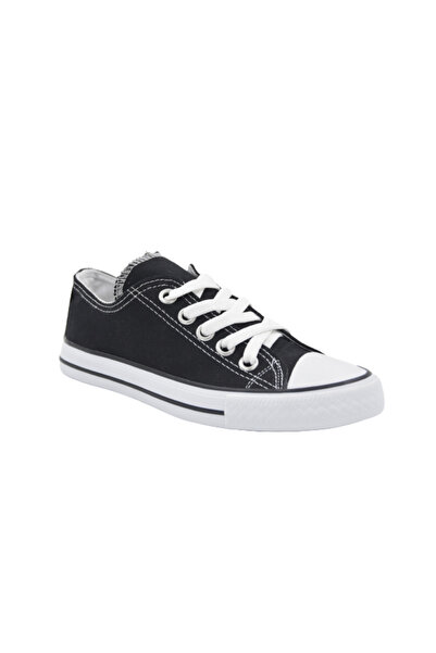 BEYAZ Prego Black - Dječje kratke sportske patike u Converse stilu
