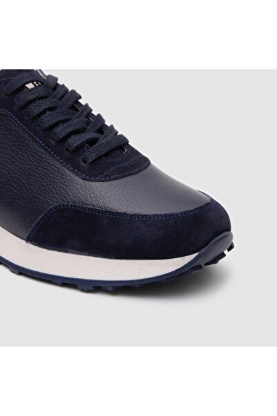 TOGO Lacivert Süet Hakiki Deri Erkek Spor Ayakkabı [052120] - Elit Serisi