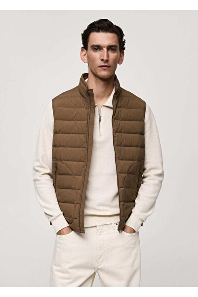 MANGO Man Tüy dolgulu kapitone yelek
