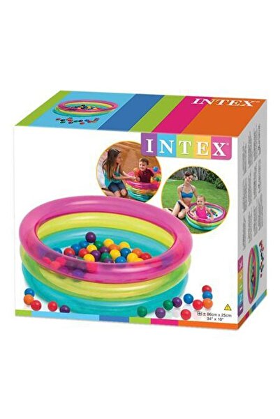 Intex Надуваем басейн - Класически бебешки, с 50 топки, 86 x 25 см