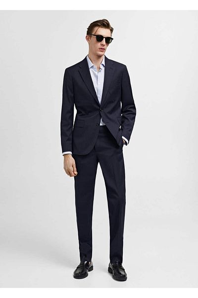 MANGO Man Comfort Stretch Fabric Slim Fit Trousers