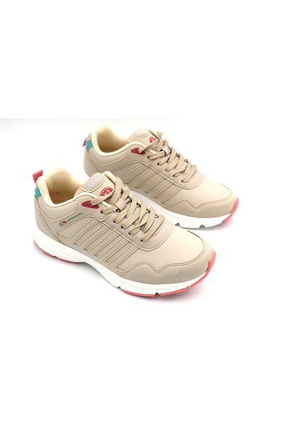 M.P. Women's Running Shoes - M.p Poly, Light Sole, Lace-up, BEIGE 242-6923