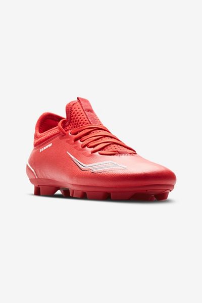 Lescon Tempo Men's Football Boots - Non-Slip Sole, Lace-up, Red