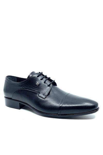 Fosco 2239 Model - Genuine Leather Black Men's Classic Injection Shoes
