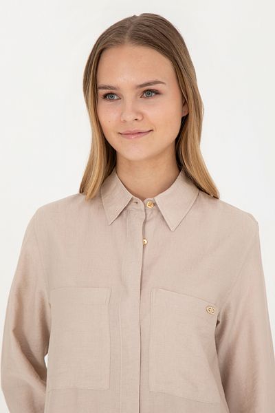 U.S. Polo Assn. Rochie țesută mărime mini nisip pentru femei 50285640-vr085