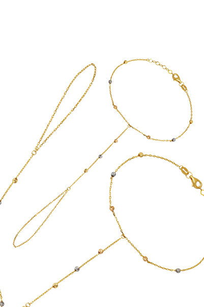 Bilezikci Renkli Dorika Toplu 14 Ayar Şahmeran Altın Bileklik