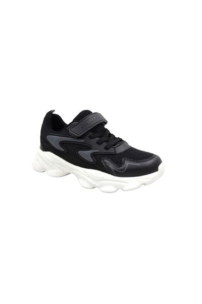 Prego Pantofi sport pentru copii CONPAX Phlon Black - Talpă ușoară, ortopedică cu velcro