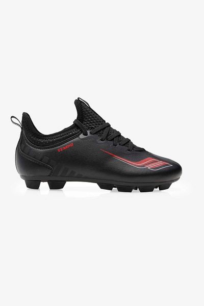 Lescon Ghete de fotbal Tempo Unisex negre (36-40)