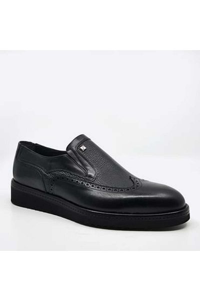 Fosco Genuine Leather Men's Black Casual Shoes - 2993 46 551
