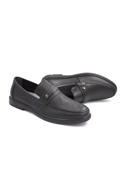 Prego Showmen Genuine Leather - Ανδρικά παπούτσια casual, ελαφριά σόλα, μαύρο