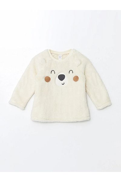 LC Waikiki Lcw Baby Nude Plush Baby Boy Pajama Set