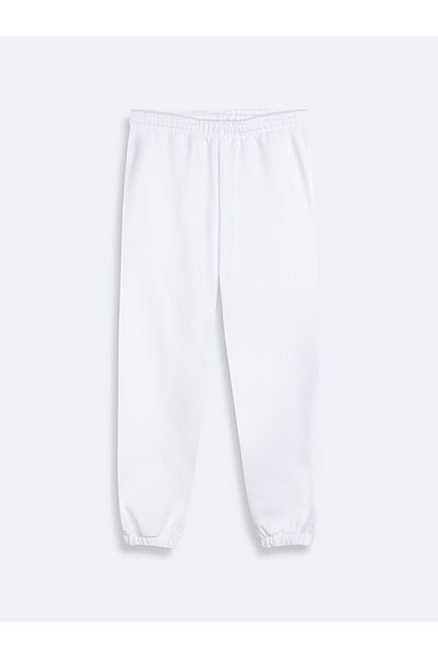 Ltb Λευκή φόρμα Jogger Regular Fit - με σύνθημα