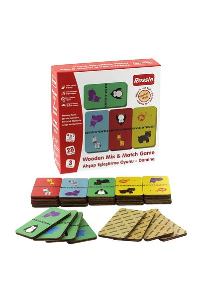 Rossie Ahşap Eşleştirme Oyunu - Domino Game