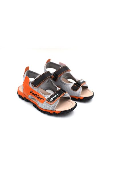 Prego Arzen - Sandale pentru copii anti-alunecare cu velcro dublu - GRI
