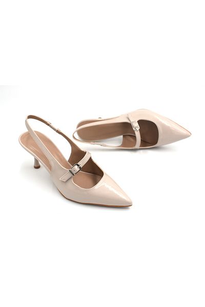 Prego Pine Cone Patterned Heeled Women's Shoes - TEN