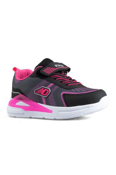 Prego NDROPS 019 Anorak - Pantofi sport pentru copii, talpă ușoară, negru fucsia