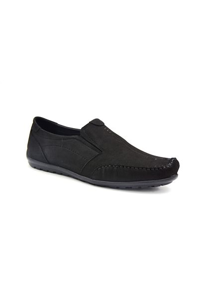 Prego Ανδρικά παπούτσια casual Modesa από γνήσιο δέρμα Thermo με αντιολισθητική σόλα - ΜΑΥΡΟ