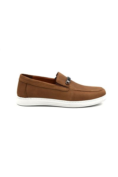 Prego Ανδρικά παπούτσια casual από γνήσιο δέρμα Poly - Άμμος εξωτερικά και εσωτερικά