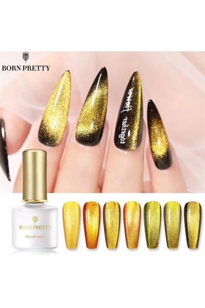 Born Pretty 9D Snowlight Kedi Gözü oje Gold