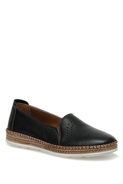 Polaris 5 Point 104040 .z4fx - Genuine Leather Black Women's Casual Shoes