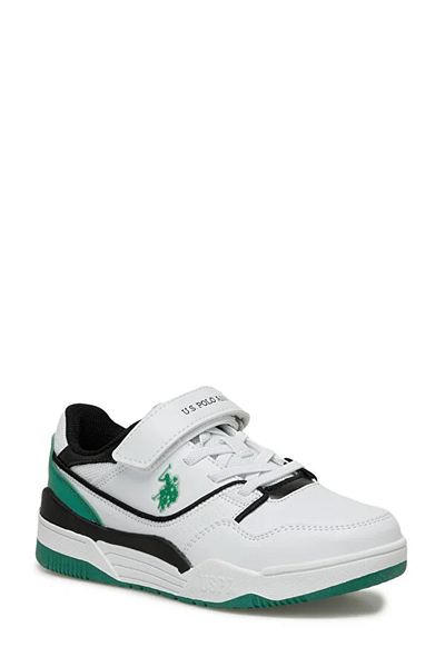 U.S. Polo Assn. U.S. Polo Assn. Martell Jr 4 Fx - Kids Sneakers, White Green Velcro