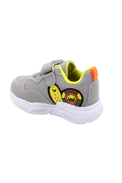 Prego (Tiwittoys) Işıklı Hafif Taban Cırtlı Çocuk Spor Ayakkabı GRİ