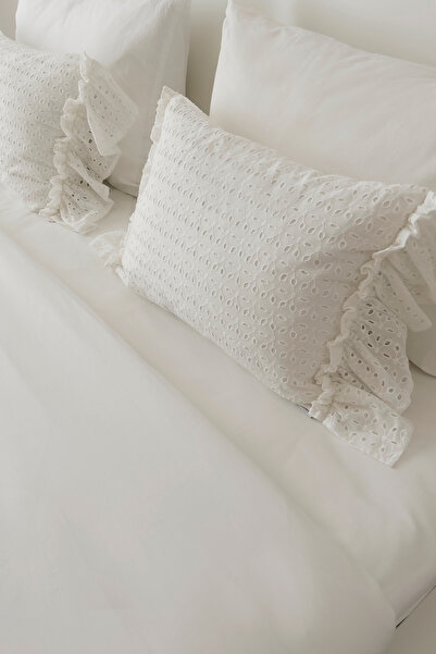 RİTMOHOME Yatak Runner & Içi Dolgulu Kırlent Seti Çift Kişilik Çeyiz, Yatak Örtüsü Pamuk Fistolu Country