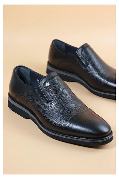 Fosco 2984 Black Men's Classic Genuine LeatherEvaSole Shoes