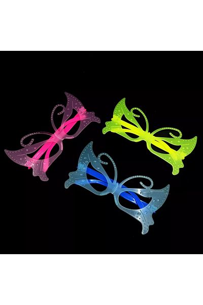 Wovna Phosphorescent Butterfly Model Glow Party Glasses That Burn in the Dark Glasses 12 Pieces