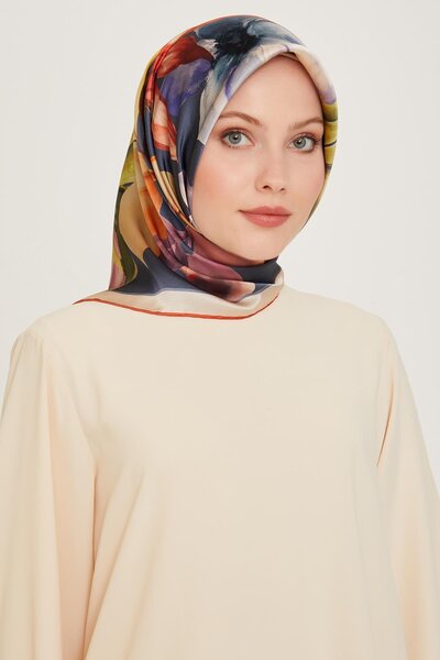 Armine Eșarfă de mătase Iarna 2025 - 9205-05 Crem Dusty Rose Twill