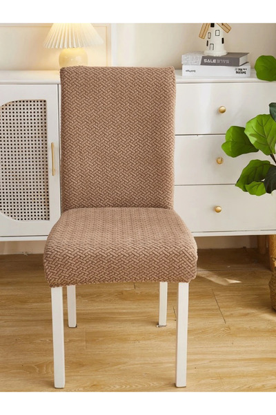 uzhanem Chair Cover High Quality Chair Cover Lycra Washable 1 Piece Brown