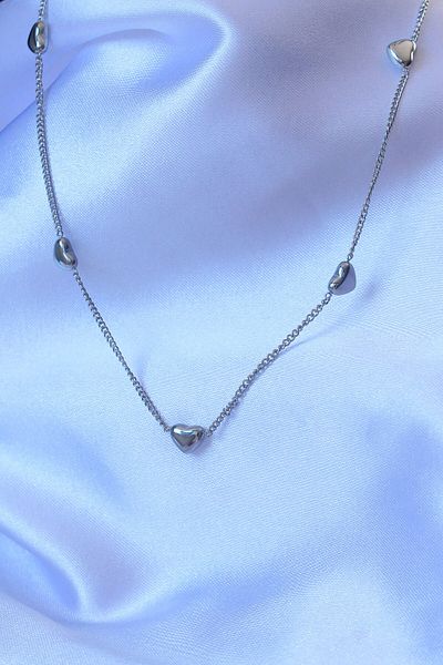 Skygo 316L Steel Silver Color Minimal Heart Model Necklace - Tj-Bko8879