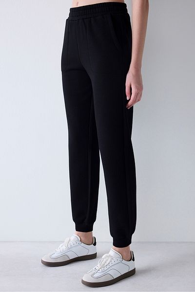 Penti Black High Waist Ribbed Sweatpants