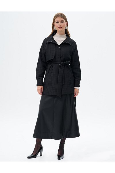Kayra Καπιτονέ Stand Collar Jacket Μαύρο